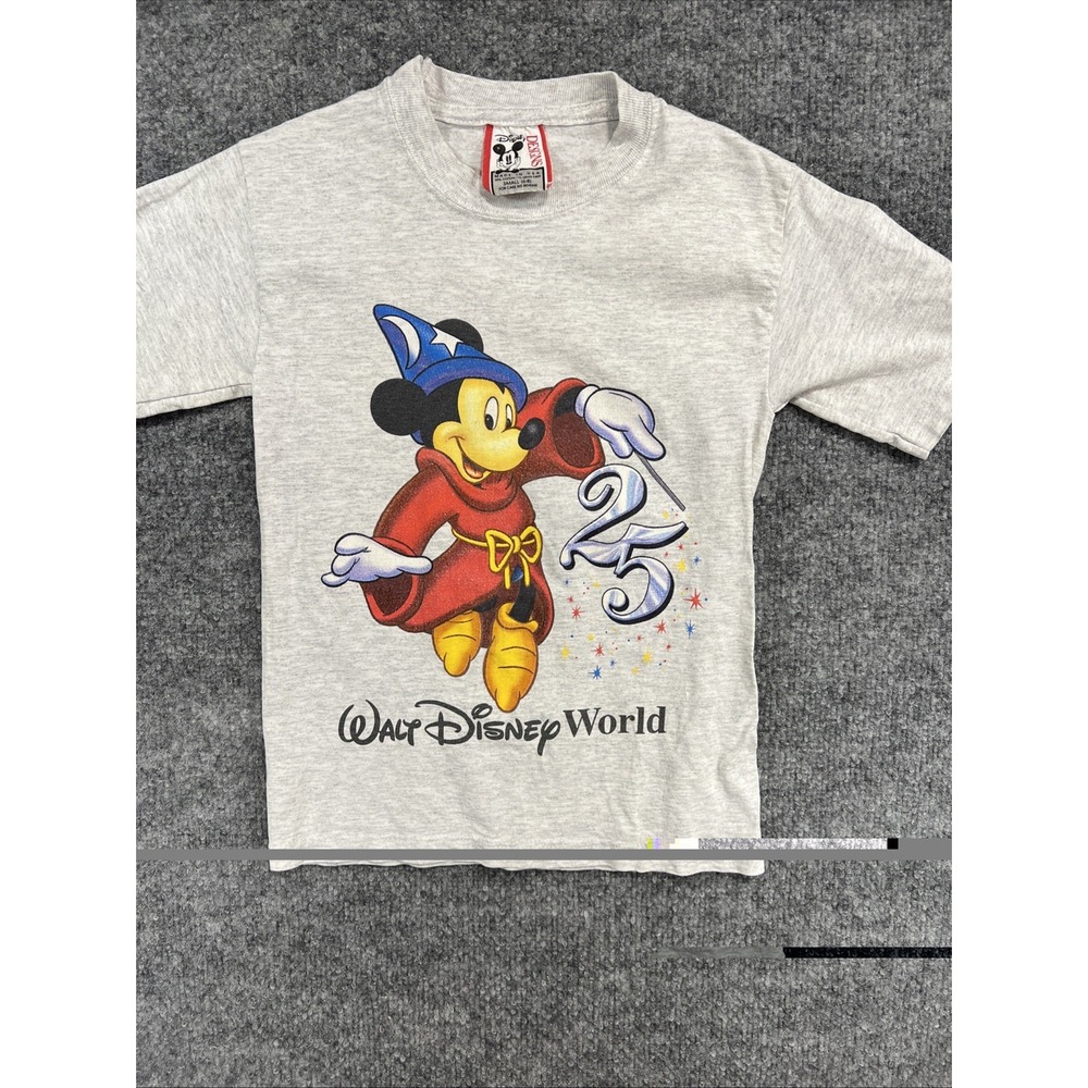VTG 1996 Walt Disney 25th Anniversary Long Sleeve Shirt - YOUTH Small Sorcerer